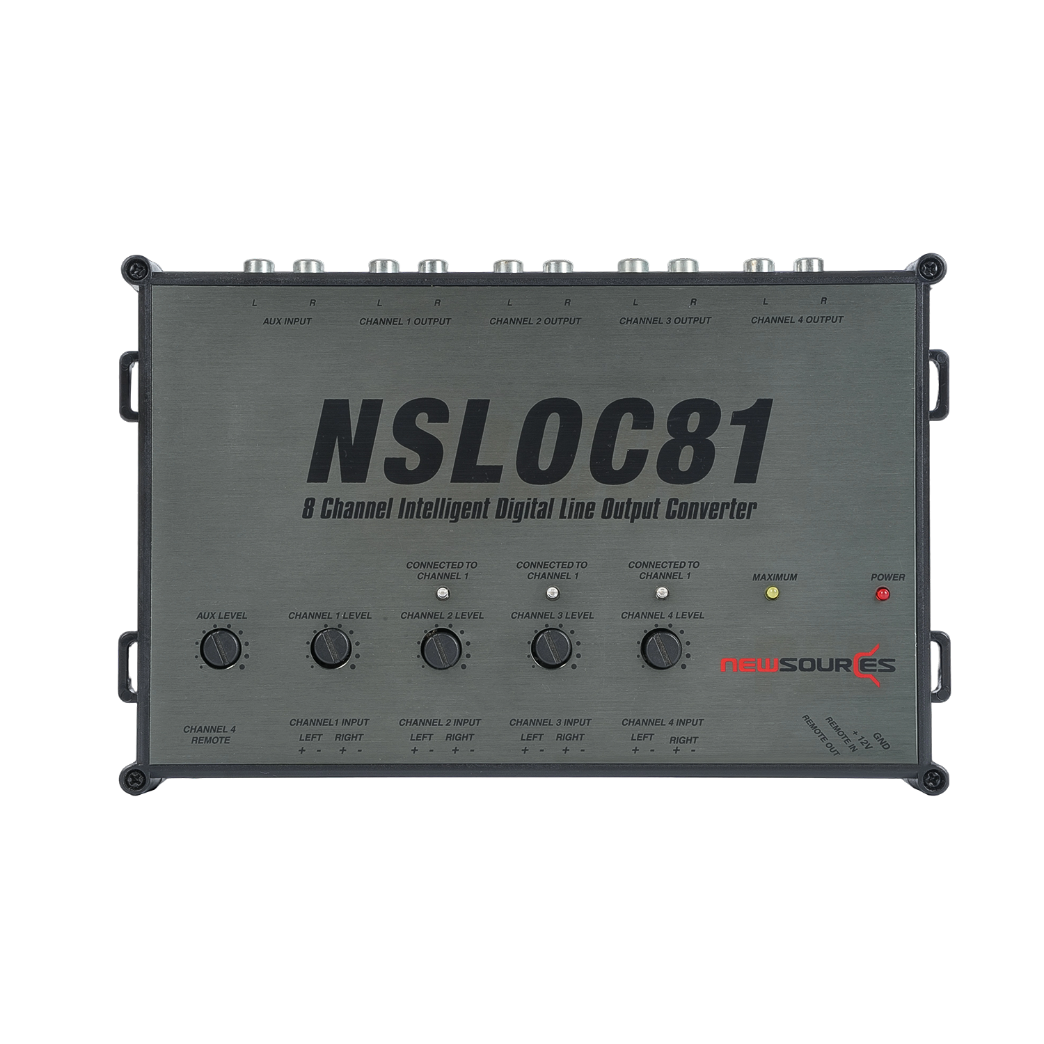 محول عالي ومنخفض المستوى ذو 8 قنوات مع مدخل AUX